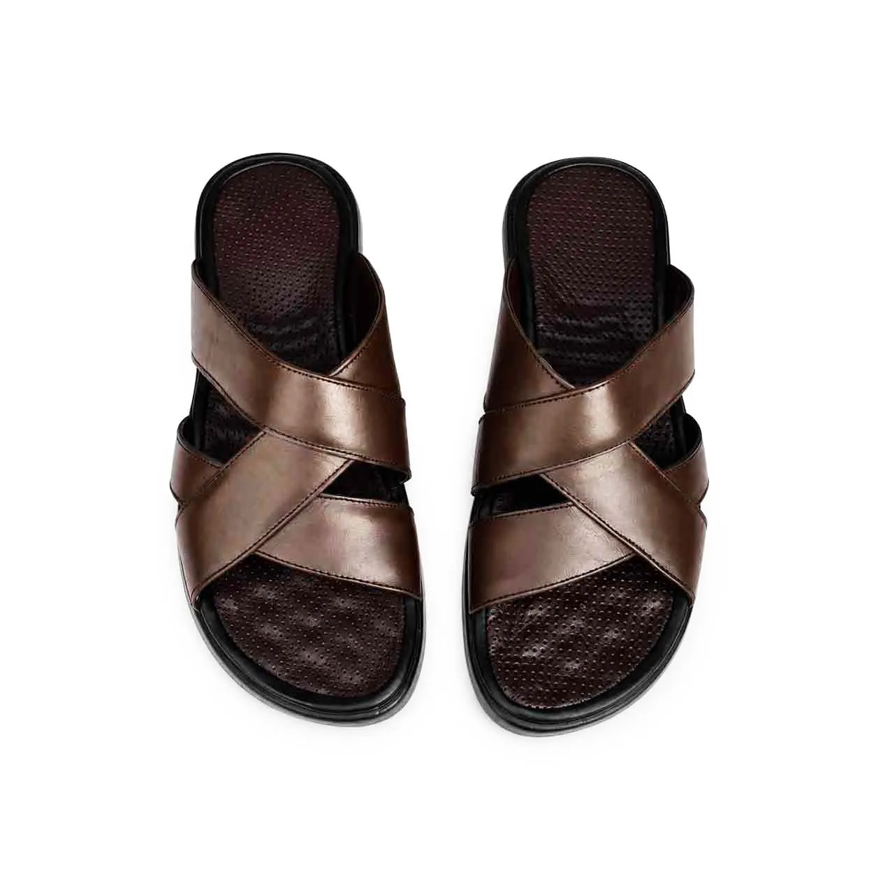 Sandale pour homme 216 marron cuir  miniature
